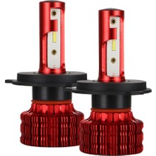 Blesiya 2 Adet Süper Parlak Otomatik Araba LED Far Ampulleri 9-30V 360 Derece H4 (Yurt Dışından)