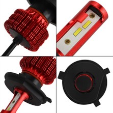 Blesiya 2 Adet Süper Parlak Otomatik Araba LED Far Ampulleri 9-30V 360 Derece H4 (Yurt Dışından)