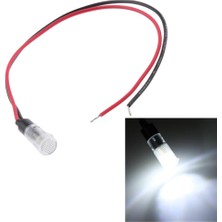 Blesiya Beyaz Yedek 8mm LED Gösterge Ampul Yön Lambası Arabası 12V (Yurt Dışından)