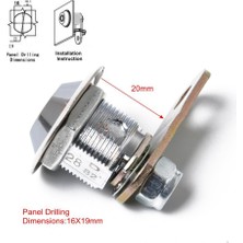 Blesiya 1-1   8" Borular Cam Kilidi Rv Toolbox Dolap Çekmece 2key Çekin 90º Turn 2x (Yurt Dışından)