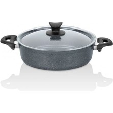 Taç Mastercook Granit Basık Tencere 26 cm Uzay Grisi - TAC3649