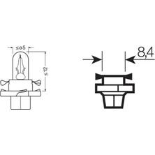 Osram 12V 1.5W Bej Soketli Gösterge Ampulü 10 Adet Osram 2452 Mfx6 10X