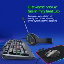 Vertux Vertukit 4 In 1 Rainbow Aydınlatmalı Ingilizce Q Klavye, Mouse, Mousepad, Kulaklık Oyuncu Gaming Başlangıç Set