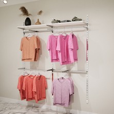 Afe Dekor Butik Raf Sistemi, Askılık Sistemi, Giyinme Odası Rafı, Raf Sistemi, Mağaza Raf SISTEMI-125X200