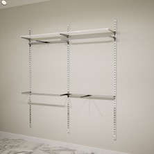 Afe Dekor Butik Raf Sistemi, Askılık Sistemi, Giyinme Odası Rafı, Raf Sistemi, Mağaza Raf SISTEMI-125X200