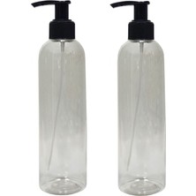 Paradise Sert Plastik 400 Ml Boş Sprey Kolonya Dezenfektan Şişesi, Sıvı Sabun Pompalı 2 Adet