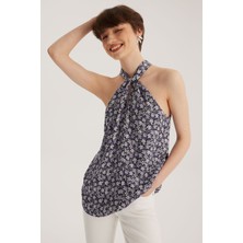 Stella Pulvis Mor Halter Yaka Bluz