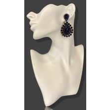 My Bijuteri Mavi Zircon Taşlı Modern Tasarım Abiye Küpe MY70E22310048
