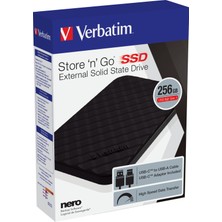 Verbatim Store 'n' Go 256GB 400MB - 390MB USB 3.2 SSD - Siyah