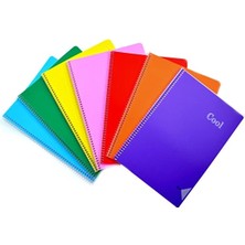 Keskin Color A4 96 Yaprak Kareli Spiralli  Plastik Kapak Cool Defter (4 Adet)