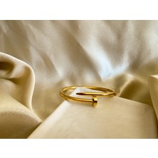 RO Accessories Gold Çivi Bileklik