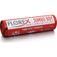 Florex 529 Tıbbi Atık Baskılı Çöp Poşeti Jumbo Boy 80 X 110 Cm