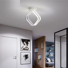 Fer Avize  Alice Modern Tasarım Beyaz Renk Salon - Mutfak - Hol Beyaz LED 2 Li Avize