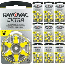 Rayovac Extra 10 Numara Işitme Cihazı Pili (10 Paket x 6 Adet = 60 Adet Pil)