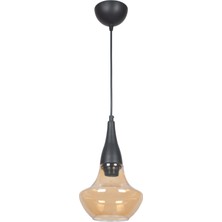 Fer Avize  Fora Özel Tasarım Salon - Yatak Odası - Mutfak - Bal Camlı Tekli Avize