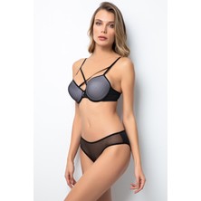 Miorre Push-Up Dolgulu Çapraz Biye Detaylı Sütyen Takım