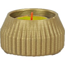Evene Mumluk Şamdan Tealight Mum Uyumlu Çizgili Model