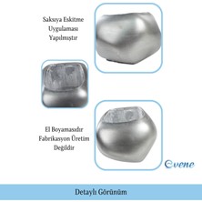 Evene Ahşap Ayaklı Beton Saksı Dekoratif 1 Adet Spiral Oval Model