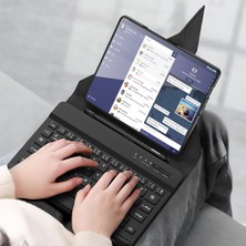 Cep Case Akıllı Cihazlar Için Uyumlu Kılıflı Standlı Bluetooth Klavyeli Foldable Magnet Stand Keyboard