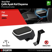 S-Dizayn Fiat Albea Kol Dayama Kolçak Çelik Ayaklı ABS Gri 2003-2012 A+Kalite