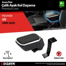 S-Dizayn Hyundai i20 Kol Dayama Kolçak Çelik Ayaklı ABS Gri 2009-2021 A+Kalite Konforlu Kullanım