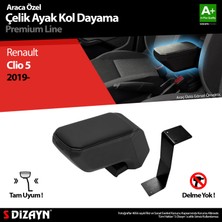 S-Dizayn Renault Clio 5 Kol Dayama Kolçak Çelik Ayaklı ABS Siyah 2019 Üzeri A+Kalite