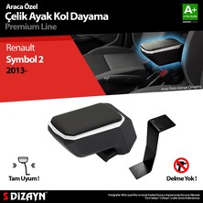 S-Dizayn Renault Symbol Kol Dayama Kolçak Çelik Ayaklı ABS Gri 2013-2017 A+Kalite