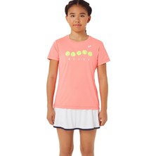 Asics Tennis Graphic Tee Pembe Kız Çocuk Tenis Tişört