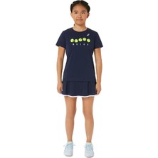 Asics Tennis Graphic Tee Lacivert Kız Çocuk Tenis Tişört