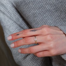 Adil Idil Kuyumculuk Beyaz Mine Halka Model Yüzük