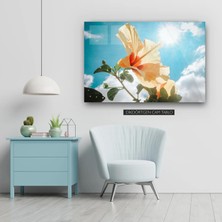 Woody City Renkli Çiçekli Cam Tablo