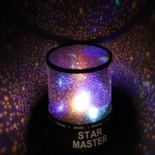 Evvel Elektronik Star Master Pilli Gökyüzü Projeksiyonlu LED Renkli Yıldızlı Tavan Işık Yansıtma Gece Lambası