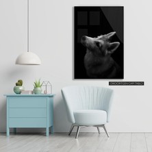 Woody City Kurt Siyah Beyaz Cam Tablo