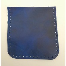 Angel Çanta Aksesuar Crazy Oil Saks Mavi  Deri 12X12 cm Cep