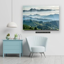 Woody City Alp Dağları Manzara Cam Tablo