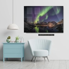 Woody City Kuzeyin Işıkları Cam Tablo 2