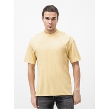 Jack & Jones Erkek Sarı Basic Düz Rahat Kalıp Relax T-Shirt - 12185628