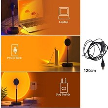 Evvel Elektronik  180° Derece Ayarlanabilir USB Li Gün Işığı Great Picture Sunset Gün Batımı Efekti Gece Lambası