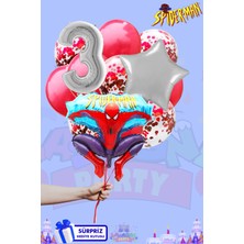 Lasagna Store Spiderman Temalı Lüx Gümüş Folyo Balon Seti