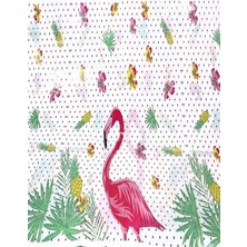 Lasagna Store Flamingo Temalı Baskılı Lüx Masa Örtüsü (120*180)