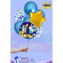 Lasagna Store Minions Temalı Lüx Gold Folyo Balon Seti