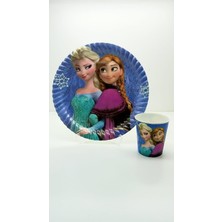 Lasagna Store Elsa Temalı Baskılı Lüx 8 Kişilik Tabak Bardak