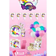 Lasagna Store Ünicorn 4 Kişilik Süper Ekonomik Doğum Günü Parti Malzemeleri Seti