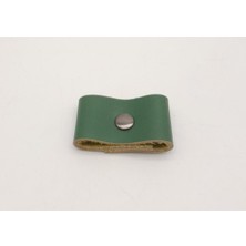 Angel Çanta Aksesuar Yeşil  Deri Büzgülük Füme Metalli