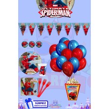 Lasagna Store Spider-Man 4 Kişilik Süper Ekonomik Doğum Günü Parti Malzemeleri Seti