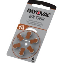 Rayovac Extra 312 Numara Işitme Cihazı Pili (5 Paket x 6 Adet = 30 Adet Pil)