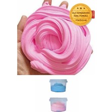 Hellove Ele Yapışmayan Pembe-Mavi Slime 2 Li Pofuduk Slaym Oyun Hamuru