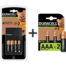 Duracell Cef 14 Şarj Aleti ve Şarj Edilebilir Aaa 750MAH 2 Pil 50003941184618