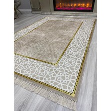 Allgelsin Dijital Baskı Yıkanabilir Kaymaz Taban Halı Ince Yazlık Dekoratif Salon ve Oturma Odası Halısı