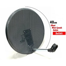 Antenci 40CM Delikli Karavan Çanak Anten Seti Çiftli Lnb +Digital Uydu Bulucu